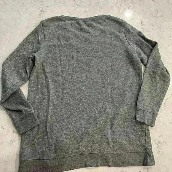 Liz Claiborne Sparkle Gray Sweatshirt/Sweater with cross cross design - Picture 5 of 5